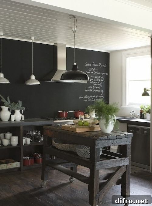 Chalk wall backsplash for kitchens
