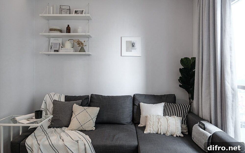Cozy gray sectional with built-in storage