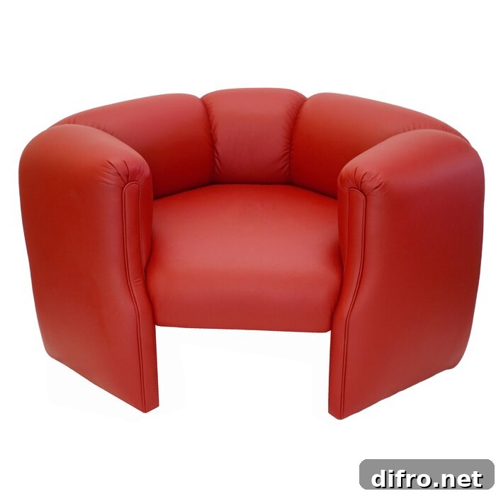 Red circular chair