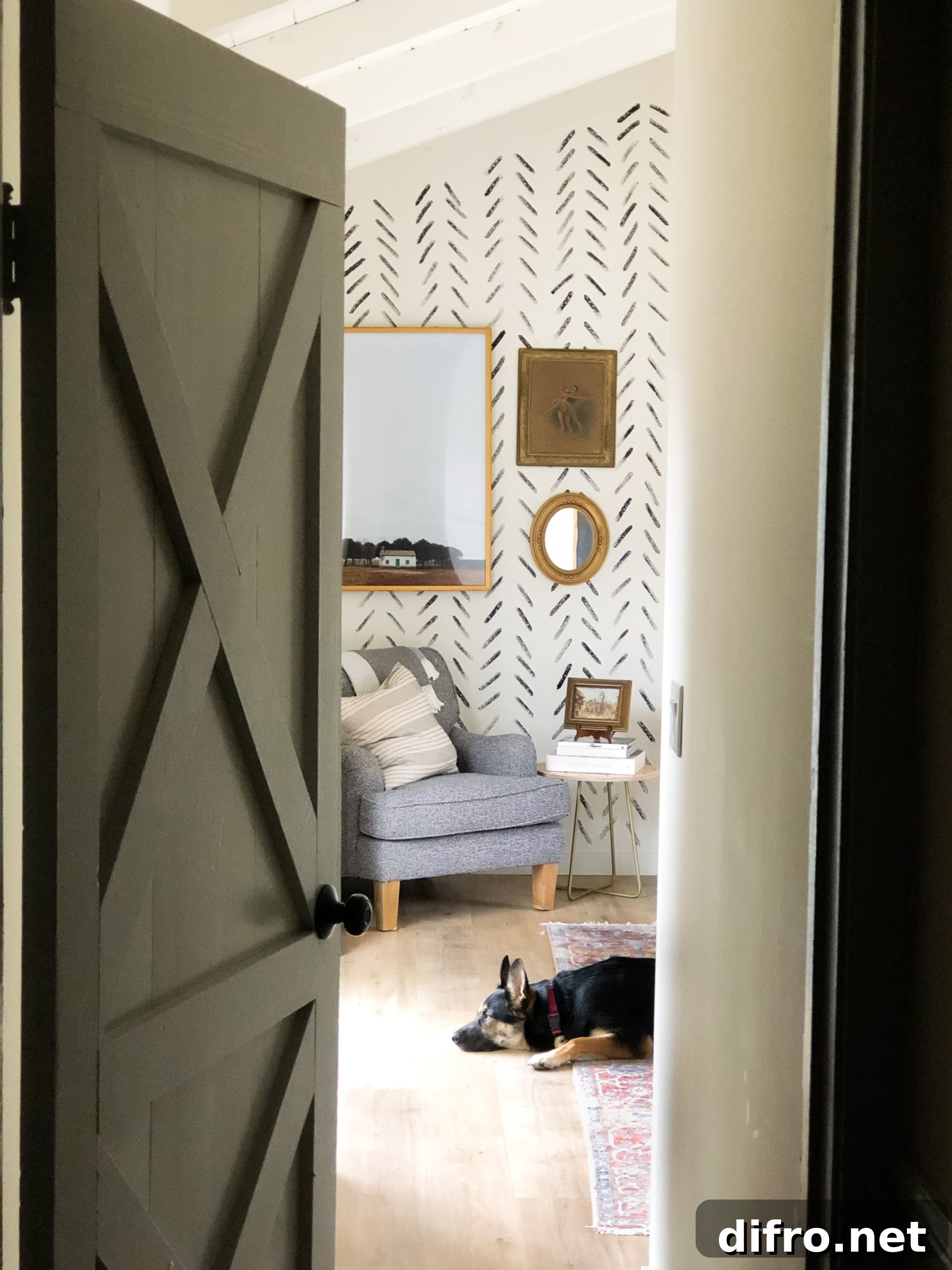 Sponge bedroom accent wall