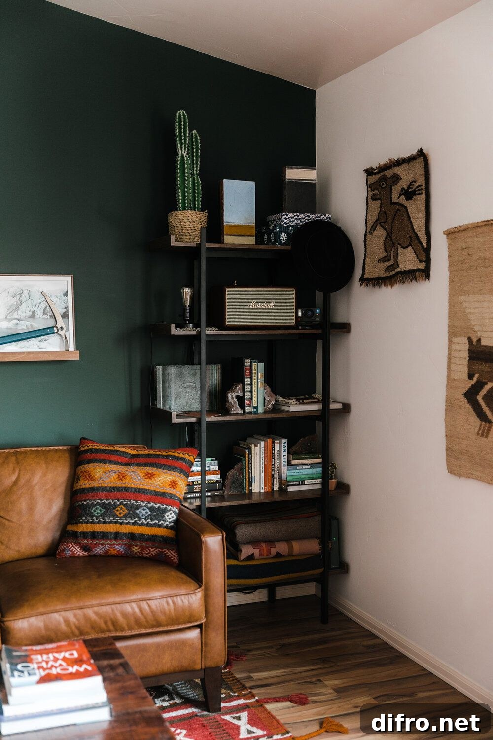Walls painted in two solid colors