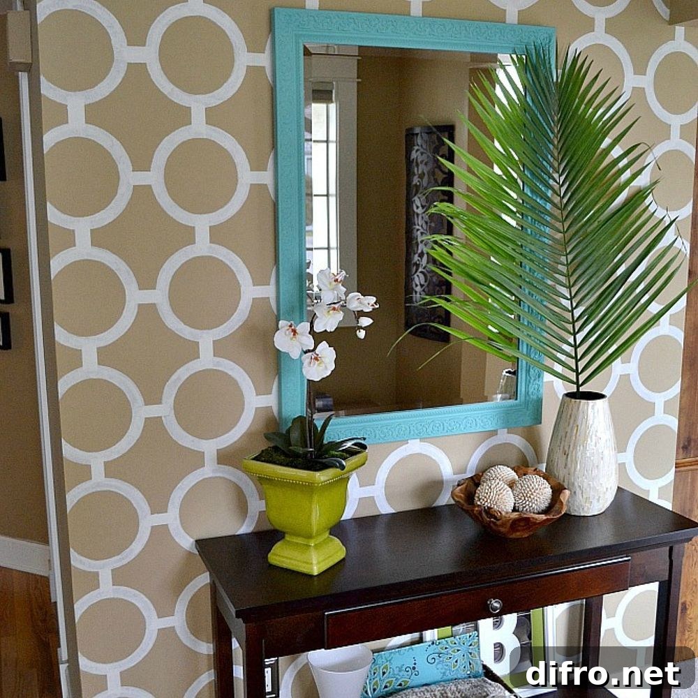 Patterned accent wall