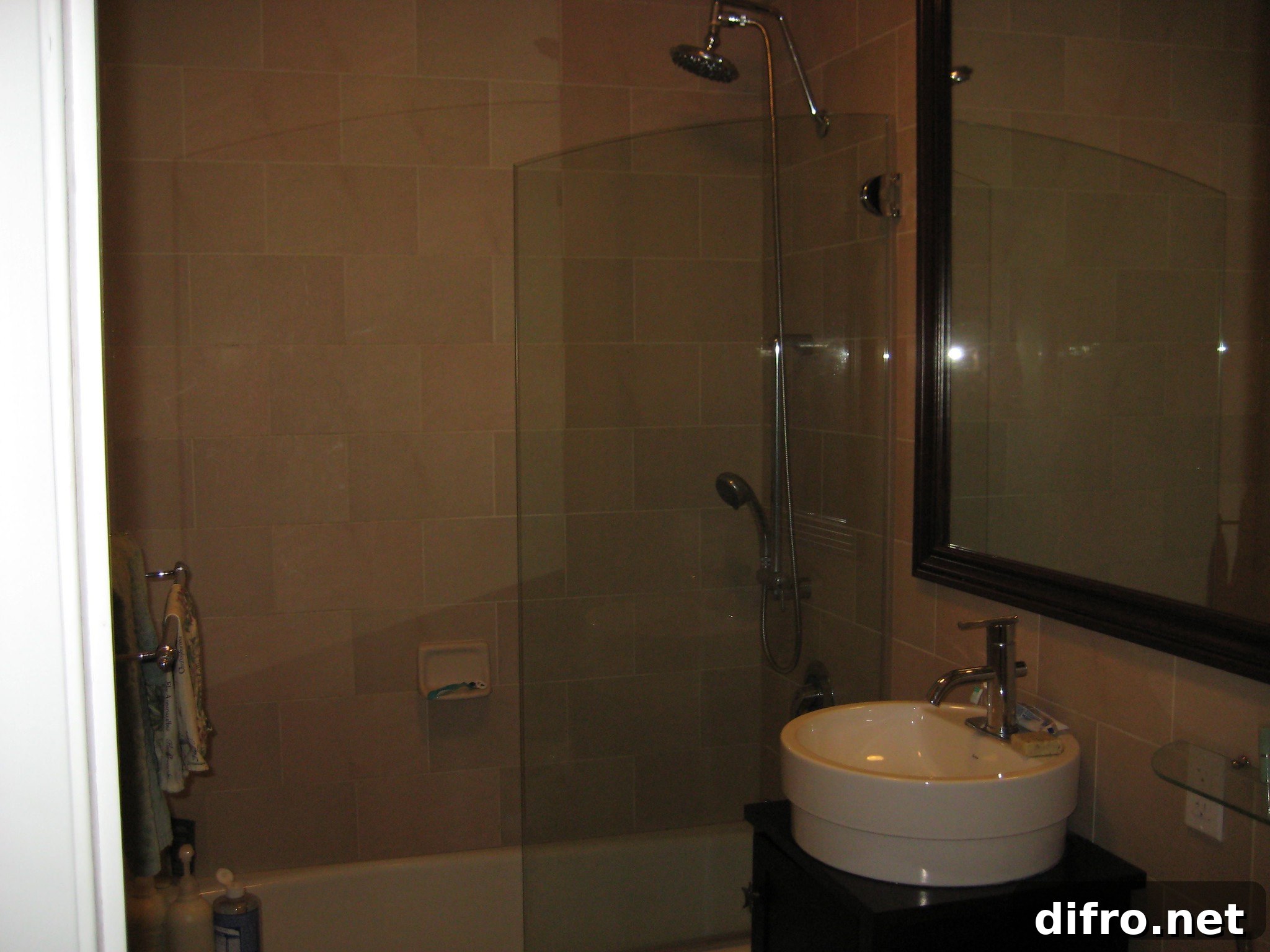 Bathroom without natural lighting