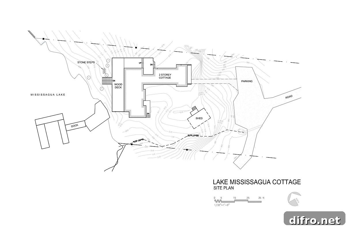 Design plan of the Lake Mississauga Cottage
