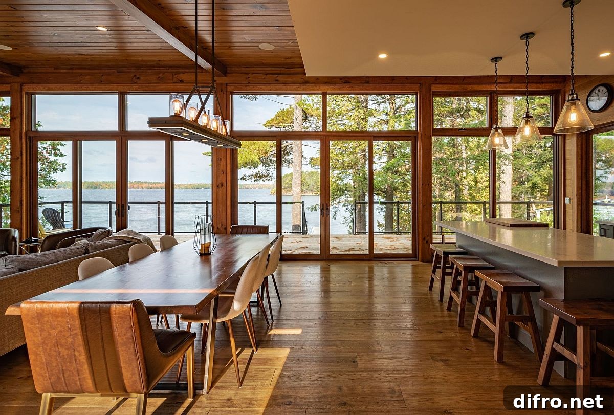 View from living area to river