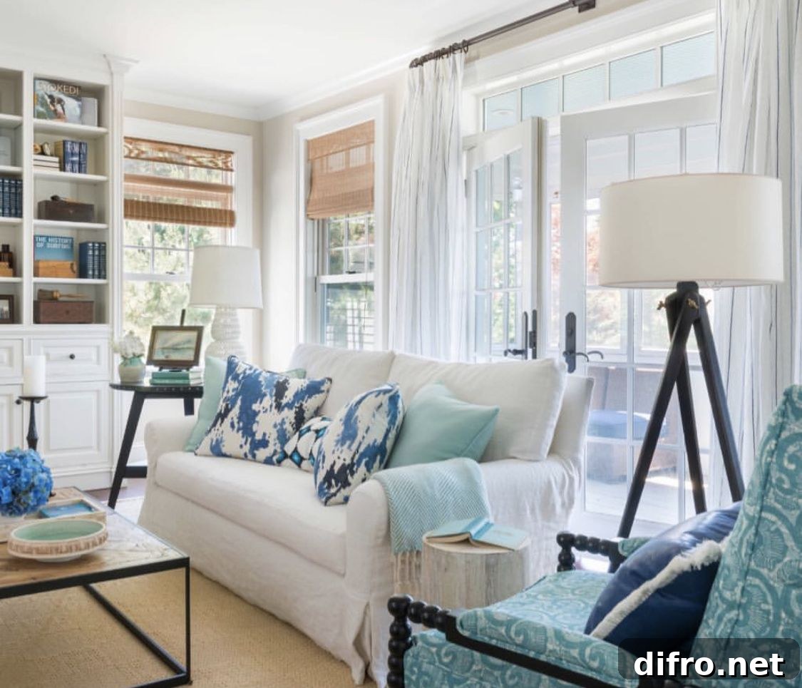 Room with Sand and Turquoise Decor