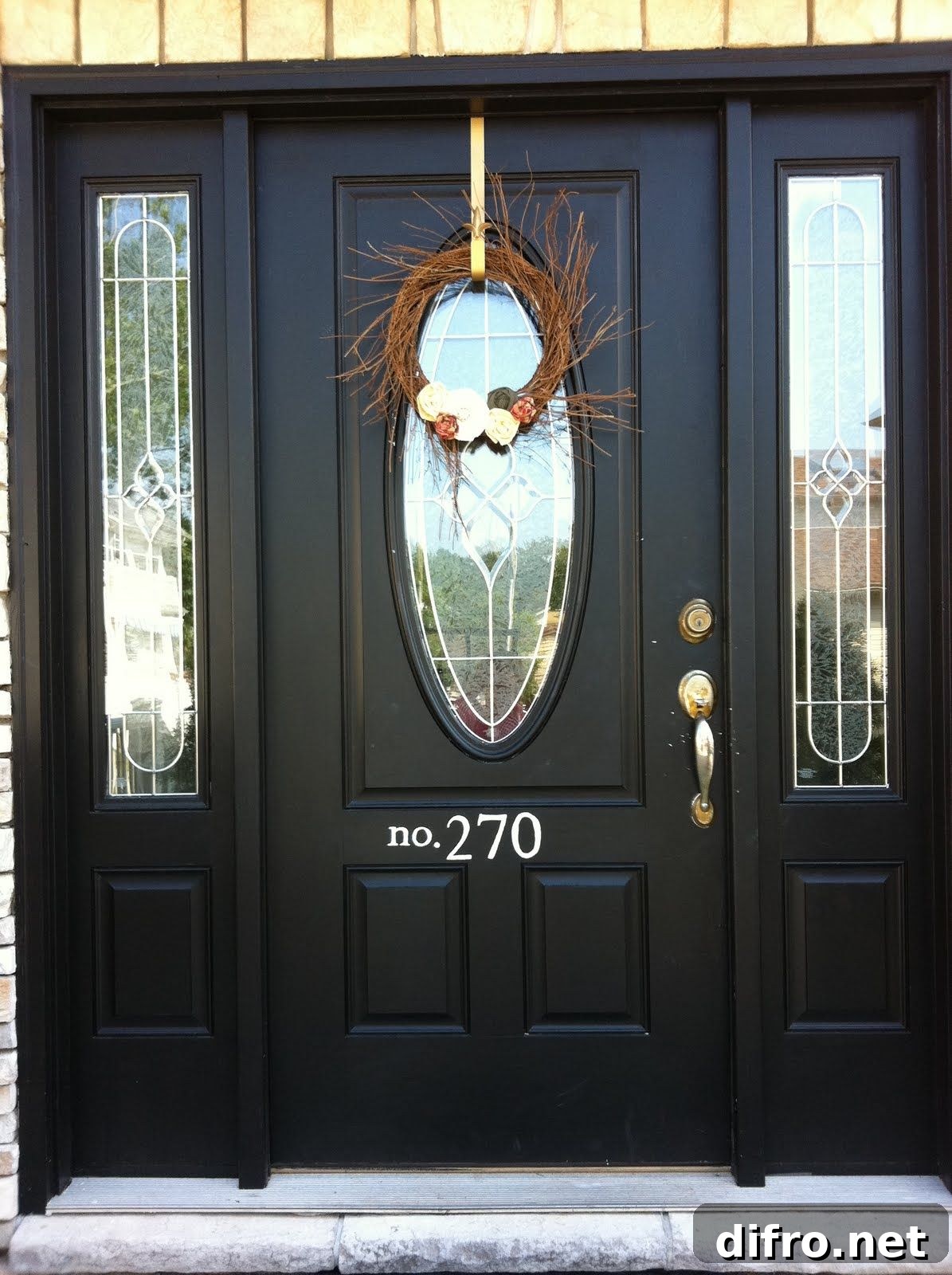Painted Number on Front Door