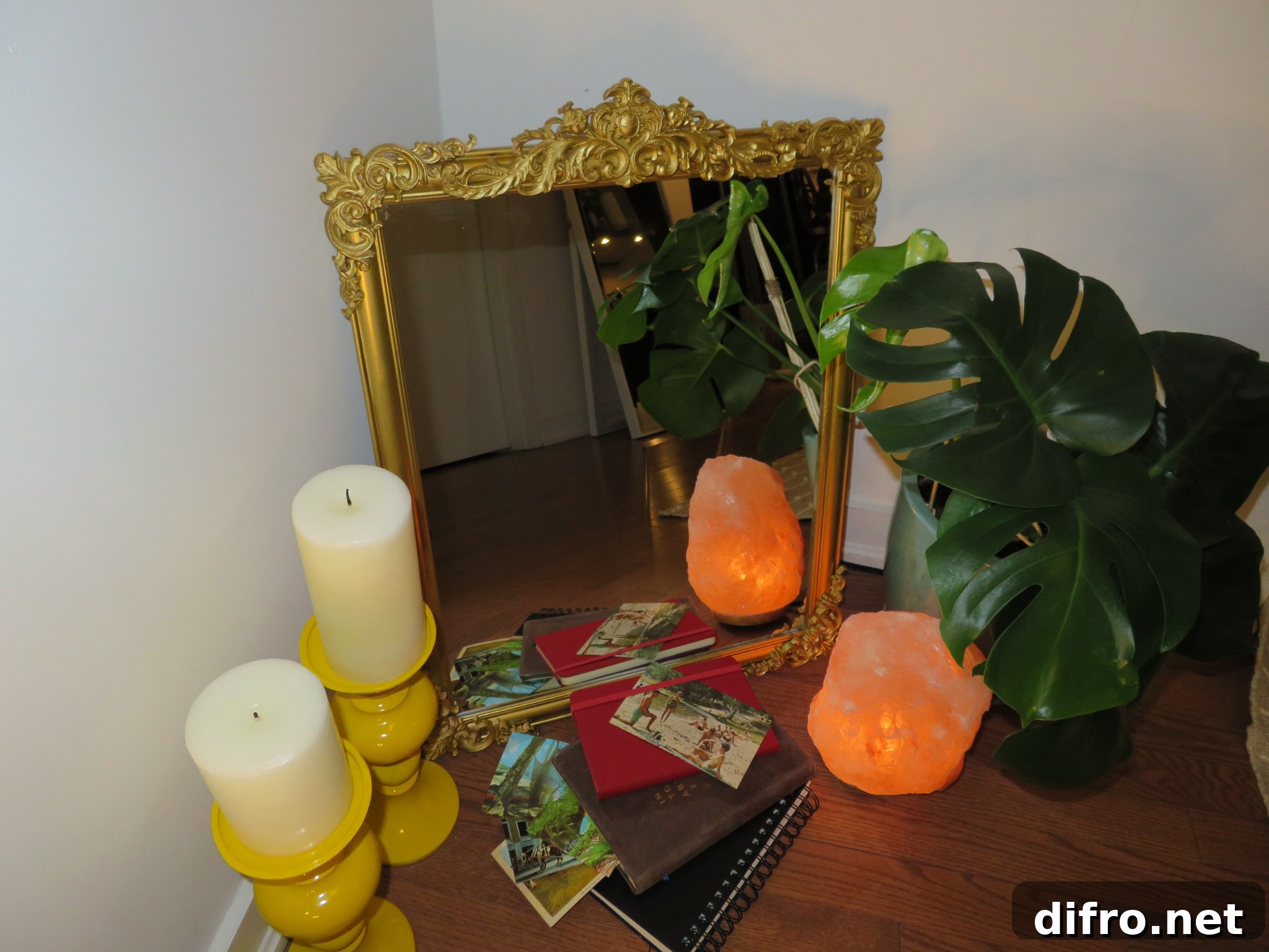 DIY Faux Brass Vintage Inspired Mirror