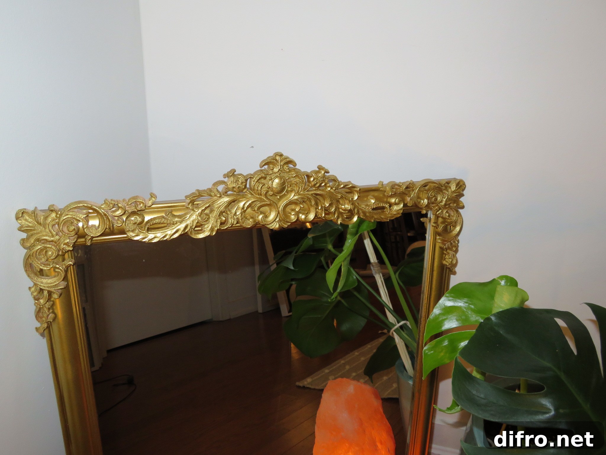 DIY Faux Brass Vintage Inspired Mirror