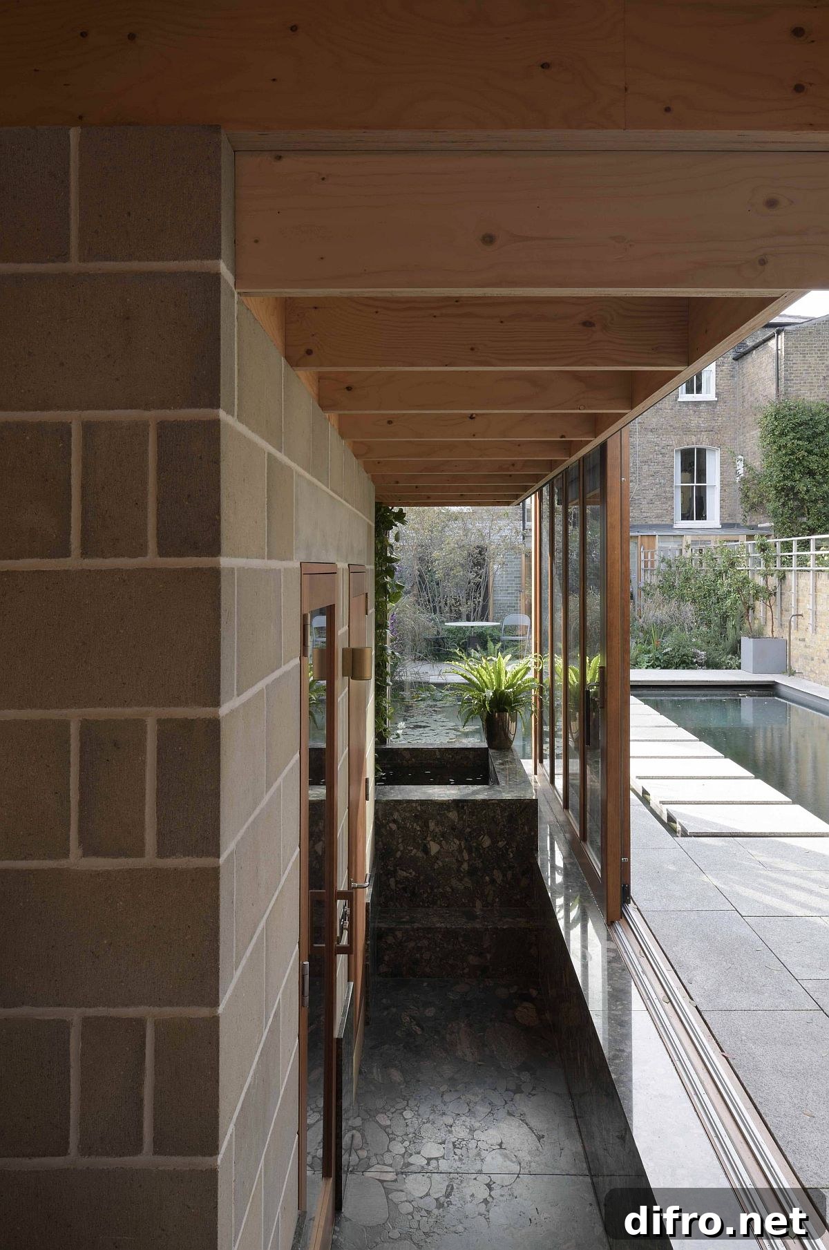 Garden room of the London home can be used in more ways than one