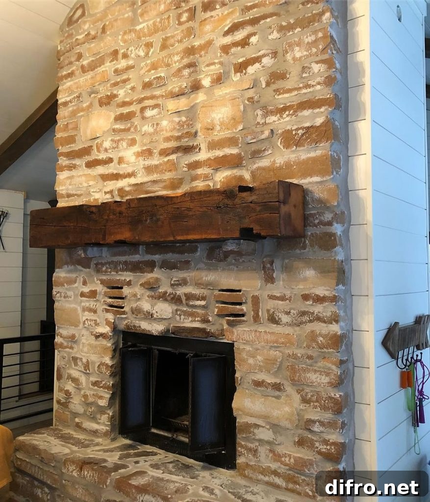 Rustic Mantel for Fireplace