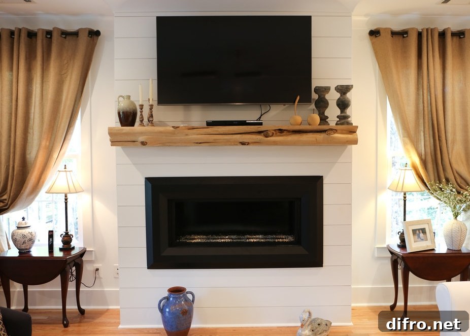 Wooden Mantel for Fireplace