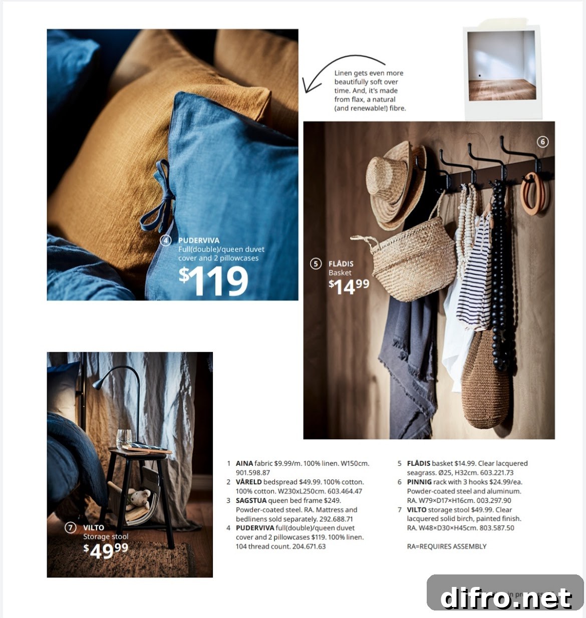 Ikea Puderviva duvet set in dark blue