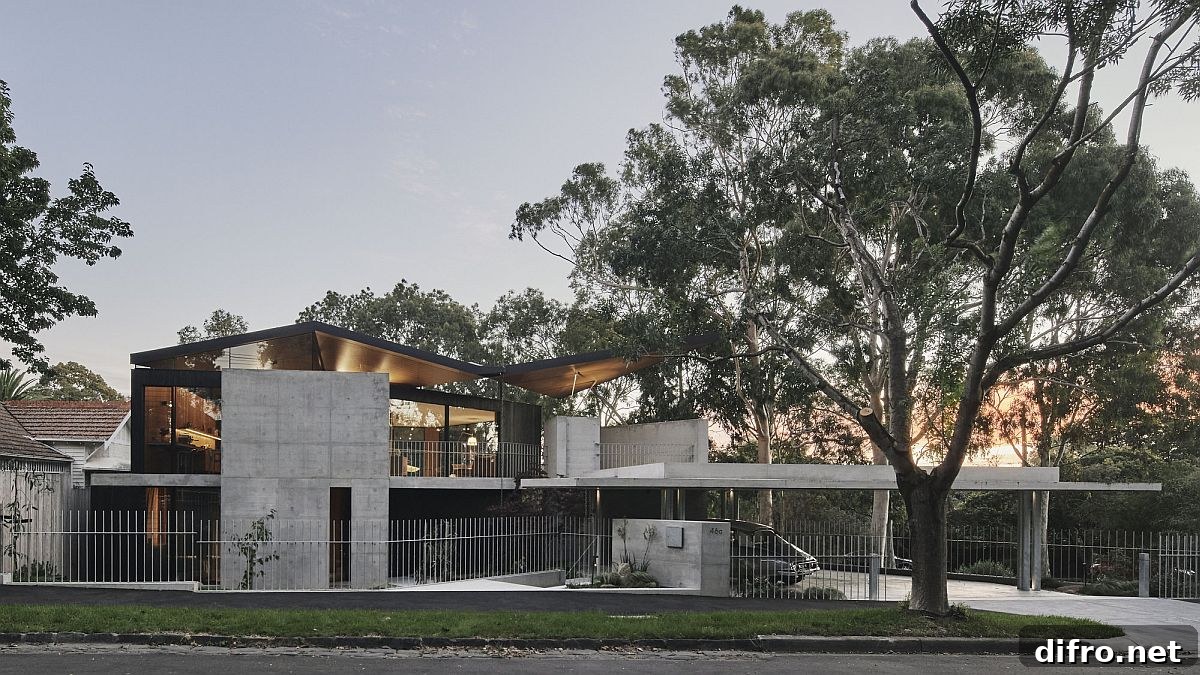Street view of the Australian home showing how the homeowners live