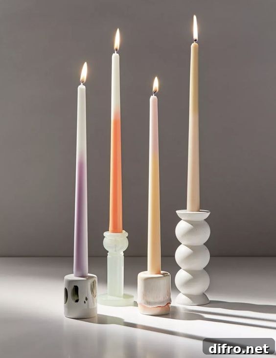 Ombre Taper Candles and Holders from Urban Outfitters