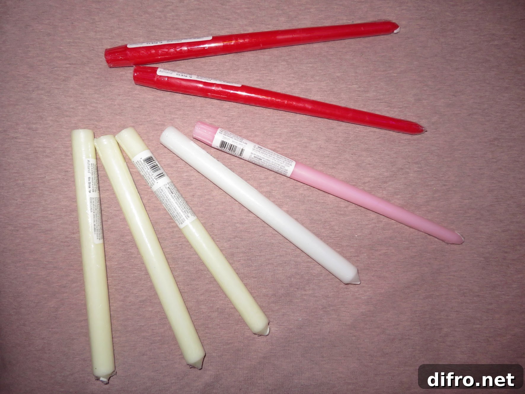 Taper Candles Pink Red White DIY Bendy Candle Project