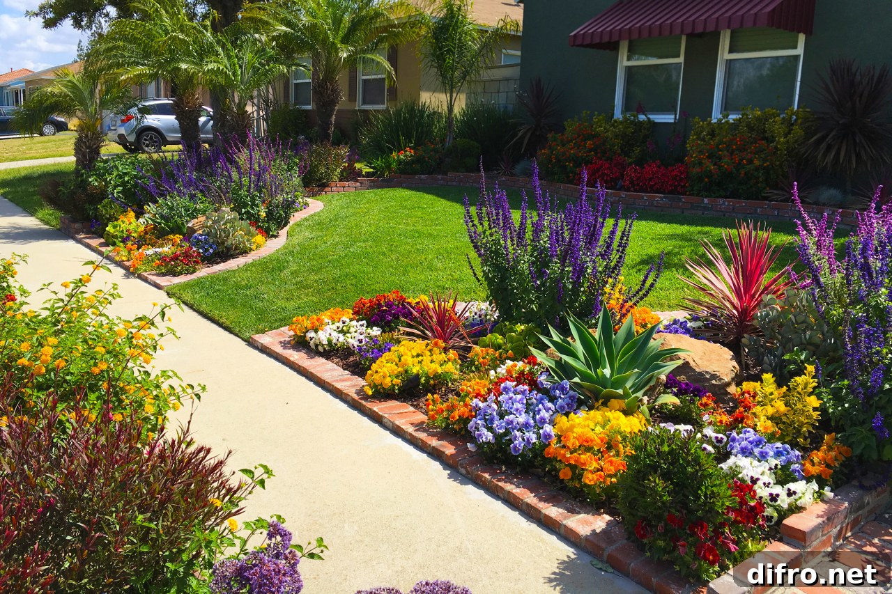 House with colorful flowers