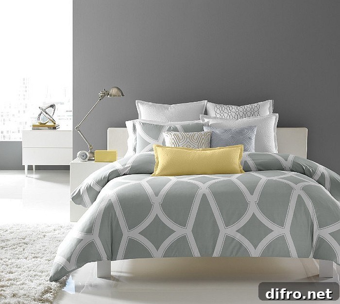 Bedroom combining Pantone's colors of the year