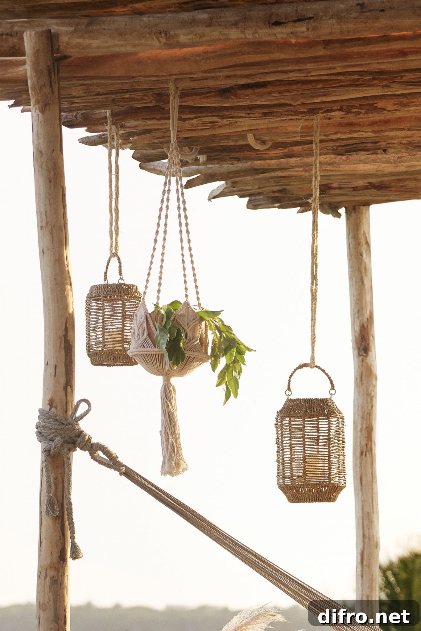 Candle Holder Seagrass Basket H&M