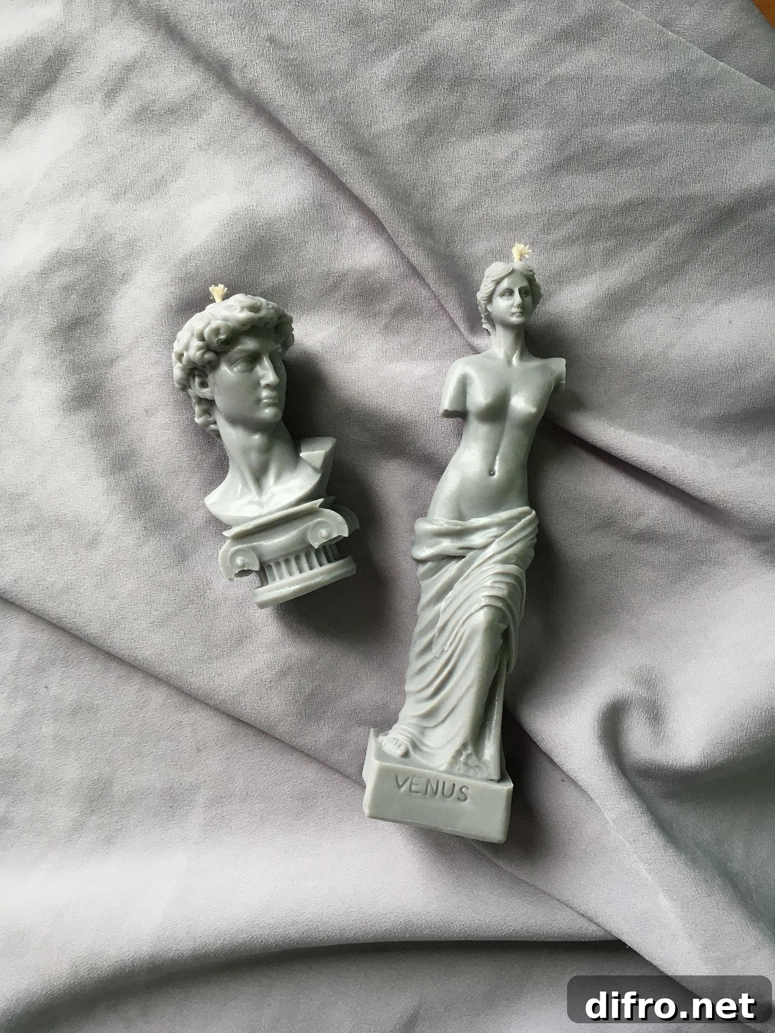 Grecian woman and bust candle decorating ideas