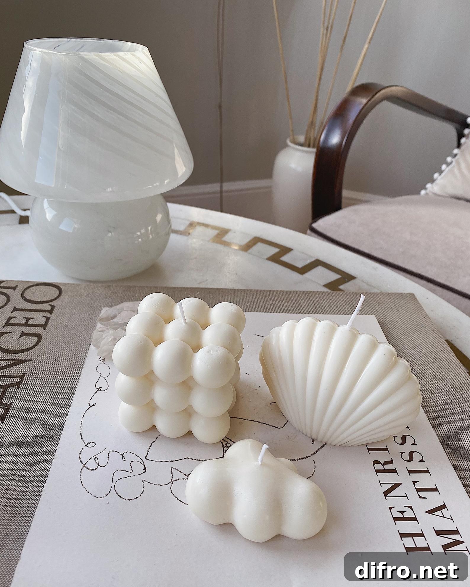 Candle Decorating Ideas Bubble and Shell