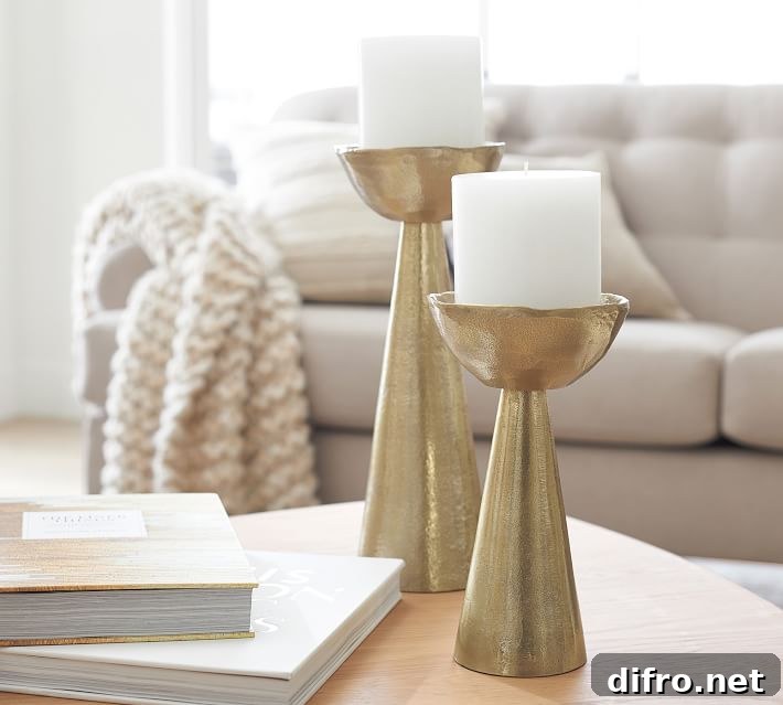 Candle Stand Pottery Barn Brass