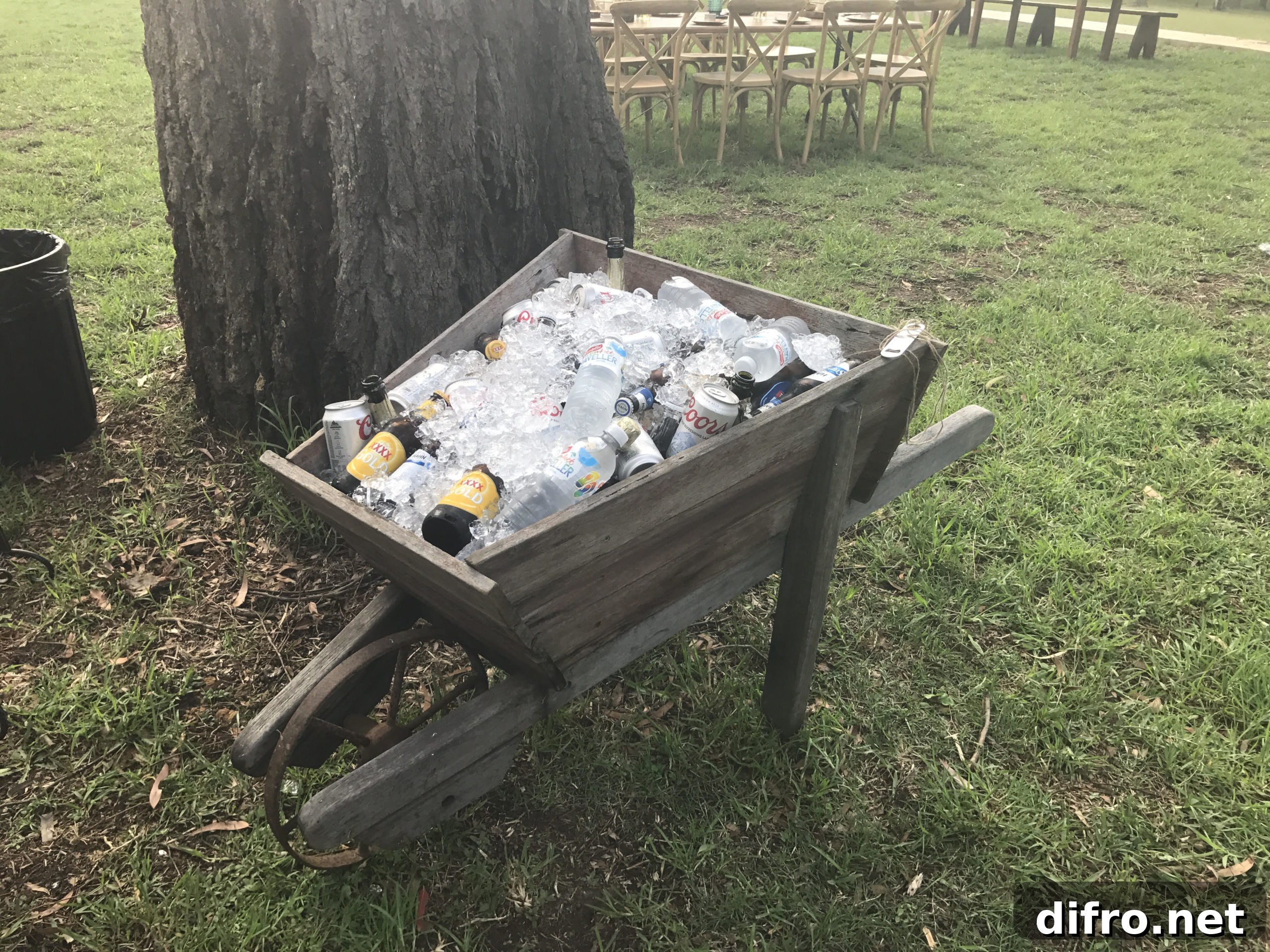 Icy Rustic Wheelbarrow