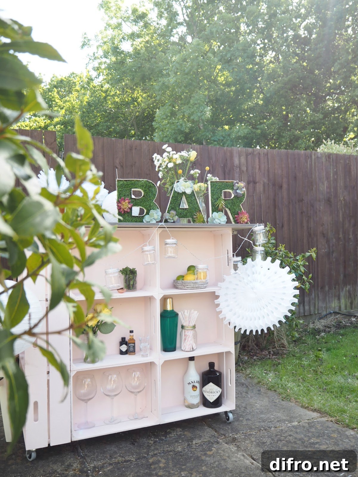 Crate Shelves on Wheels