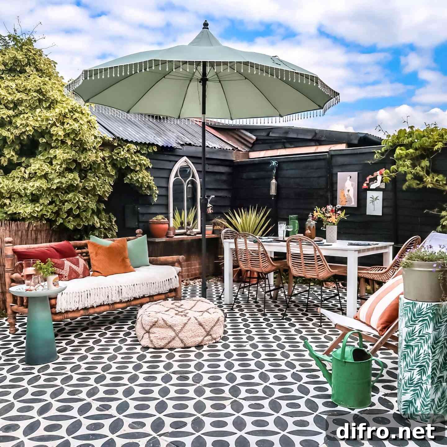 Geometric Pattern on Patio