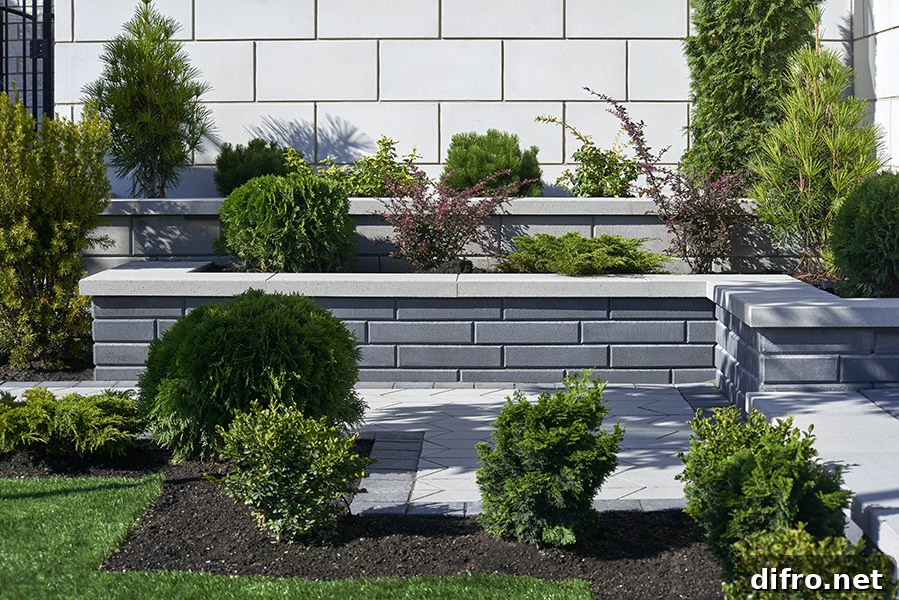 tiered stone planter