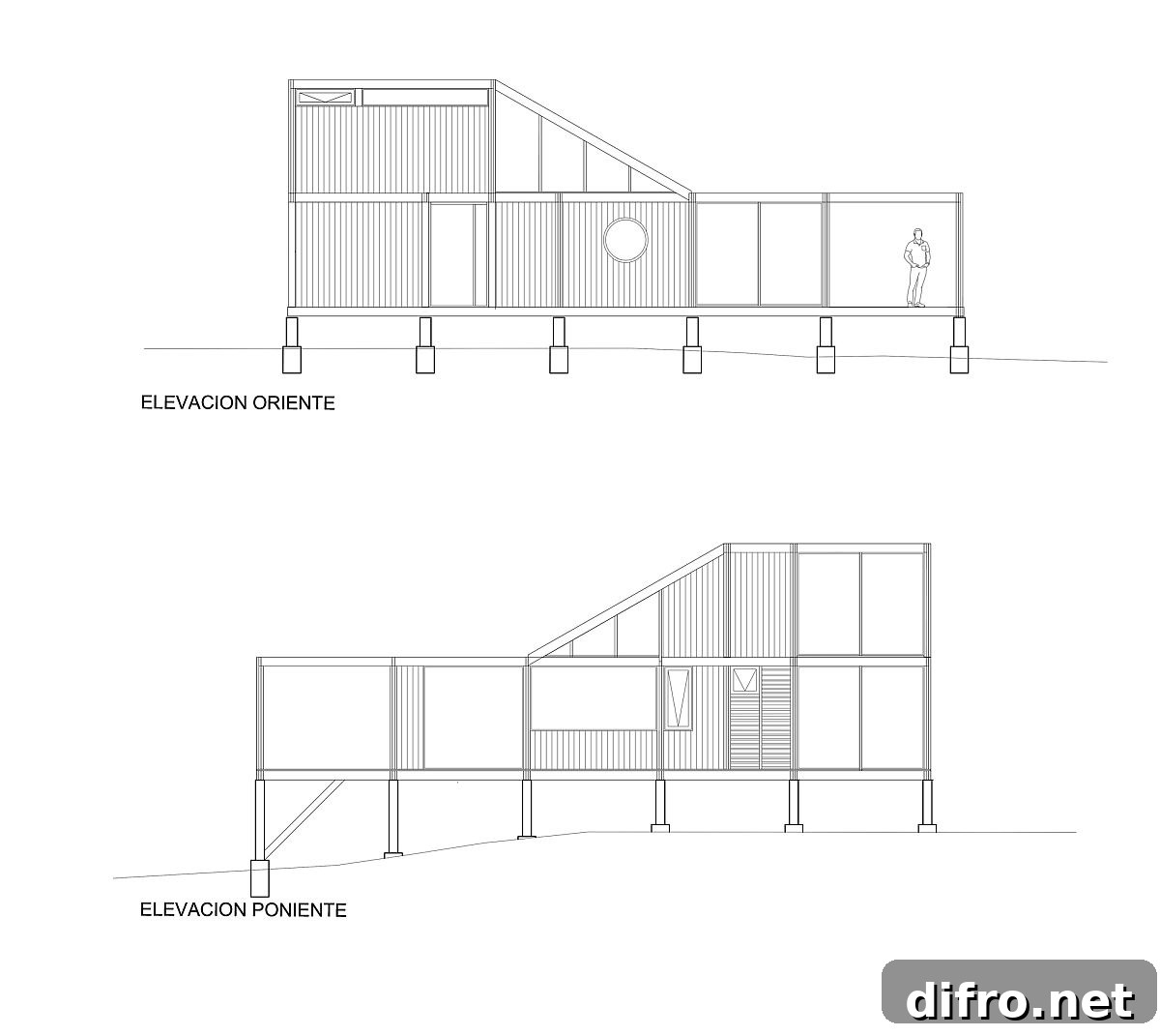 Design plan of the Las Gaviotas House