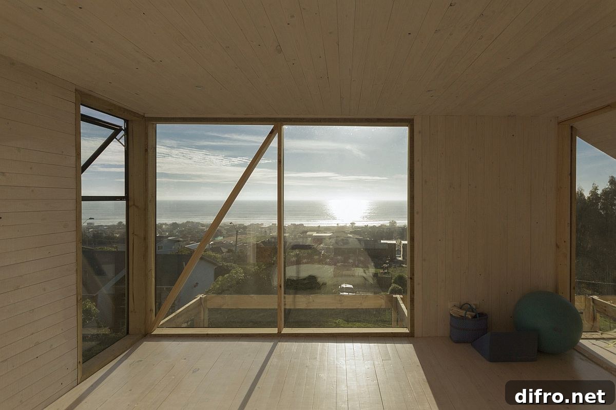 Natural light filtering into the upper level