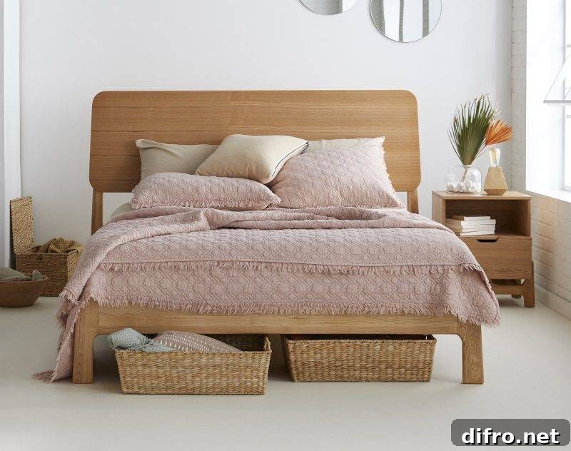 Under-the-Bed Woven Storage Basket