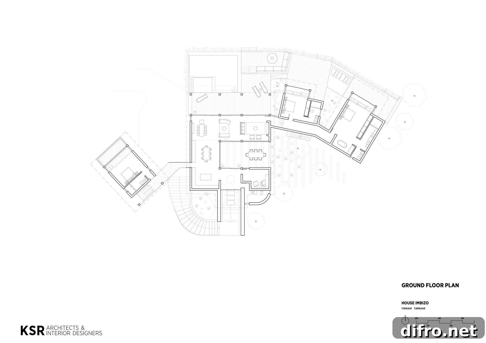 Ground floor plan of Imbizo House