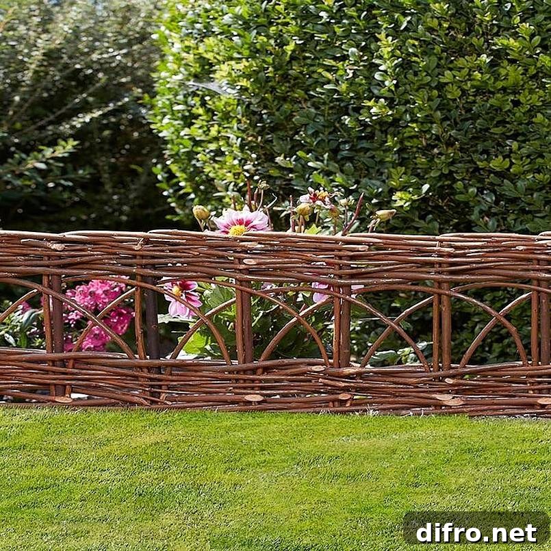 36 Lawn Edging Ideas to Define Your Yard 19 Woven edging