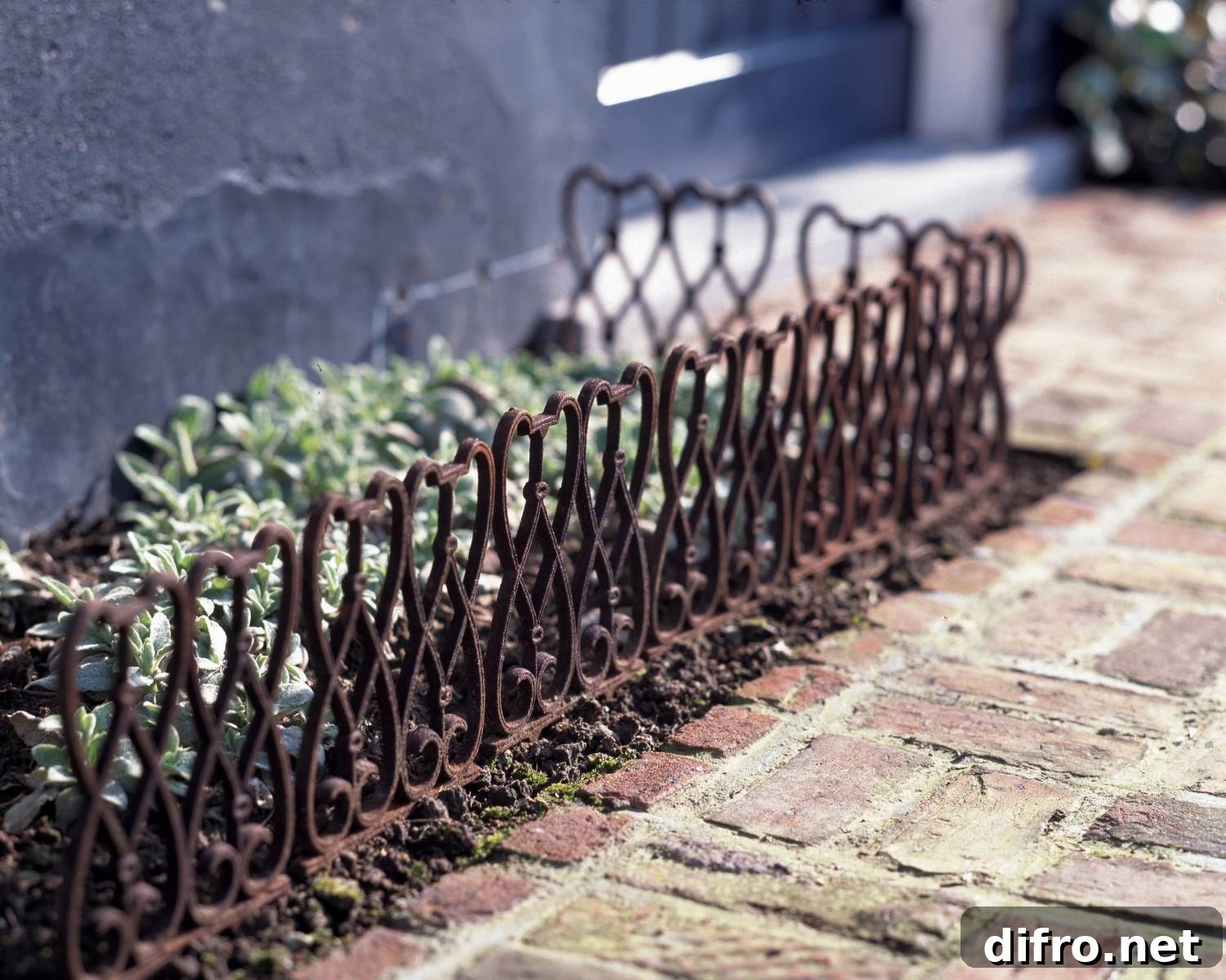36 Lawn Edging Ideas to Define Your Yard 9 Metal edges of a plant bed
