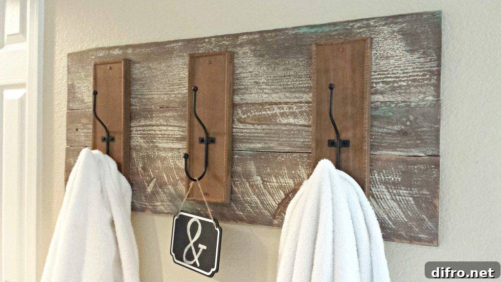 Wooden Hanging Hook Slab