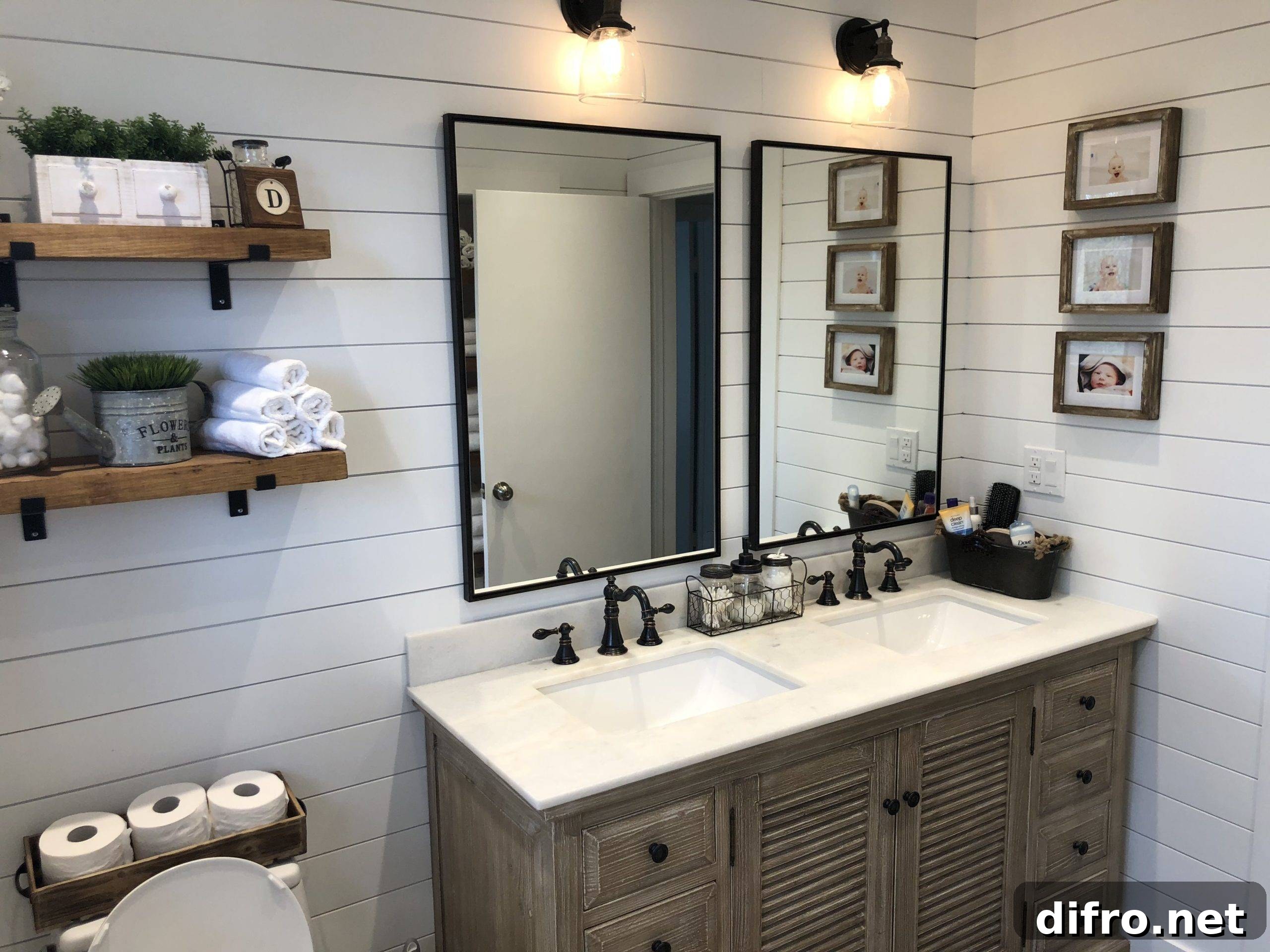Shiplap Wall and Wood Accessories