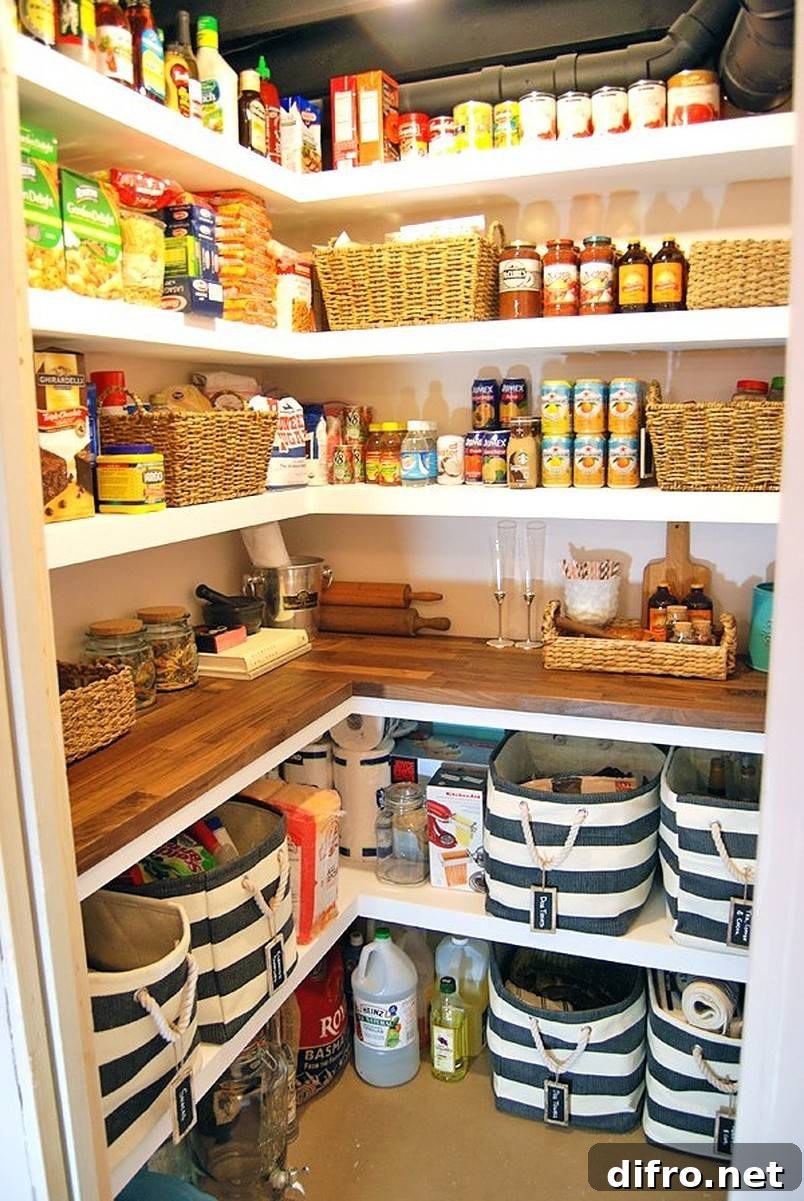 Pantry full of foods and essentials