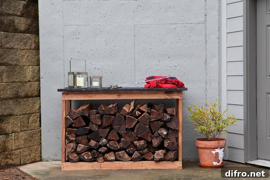 2-in-1 Counter Firewood Rack