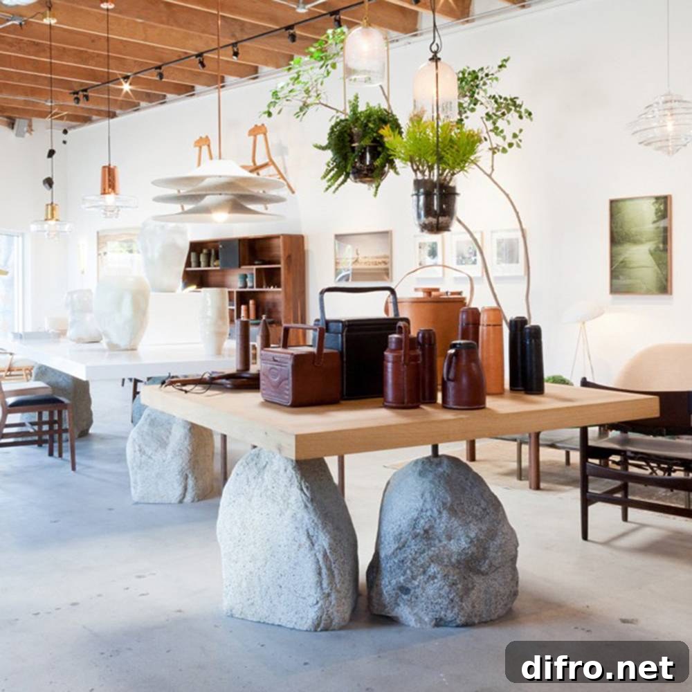 Modern lights with plants