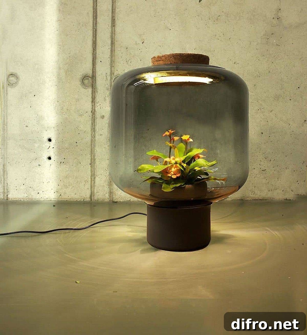 Mygdal floor lamp with plant