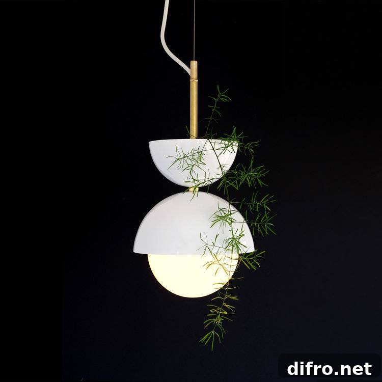 Hemisphere pendant planter