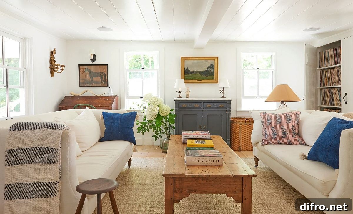 Finding the right art and decorative pieces for the relaxing farmhouse style living room