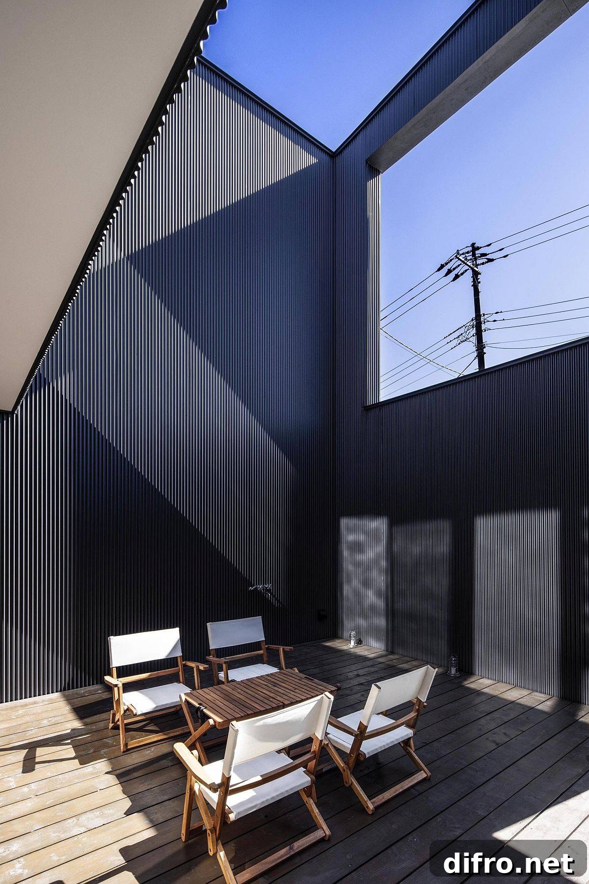 Well-lit gray upper level deck