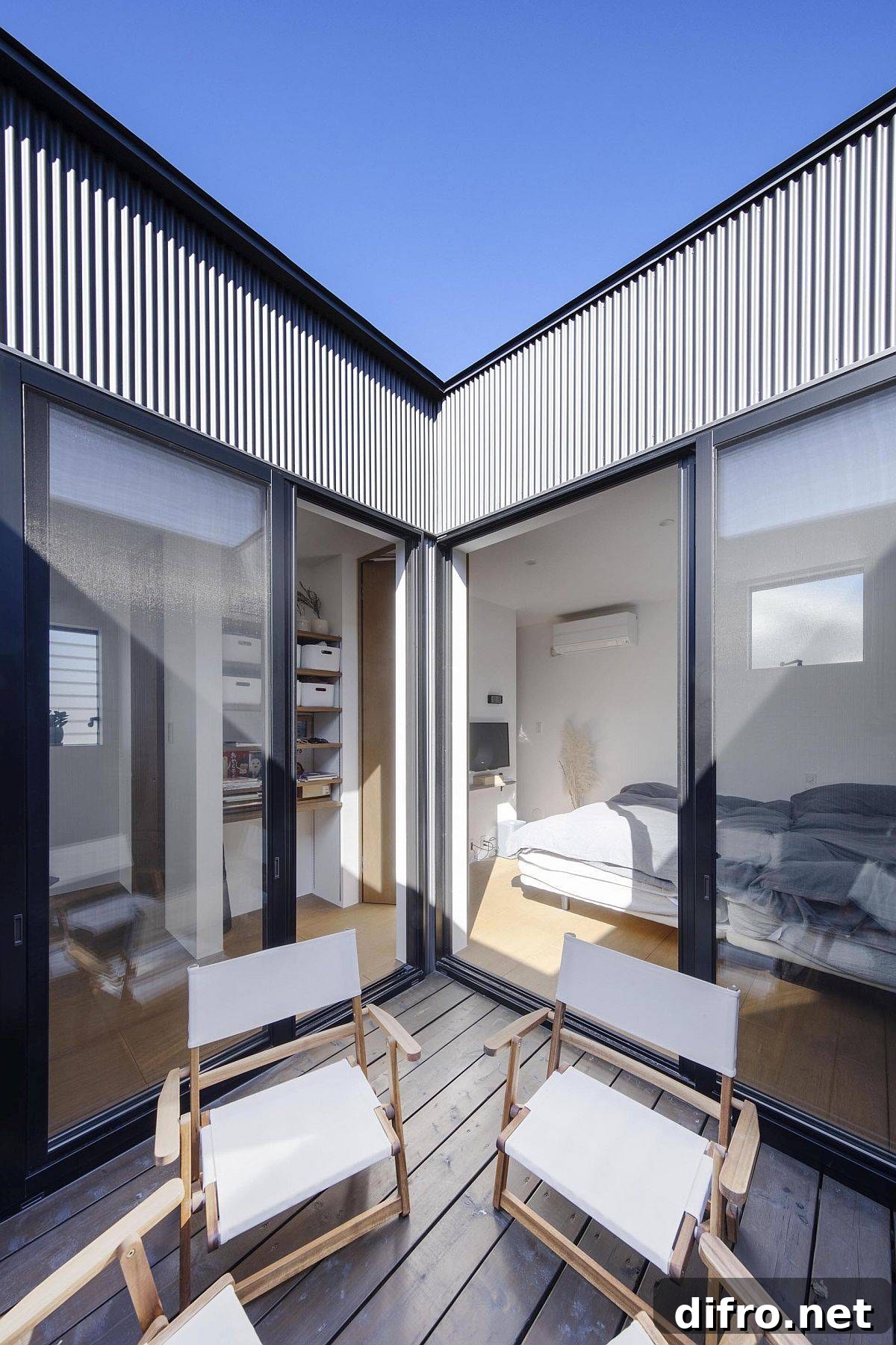 Upper-level deck accessible from bedrooms