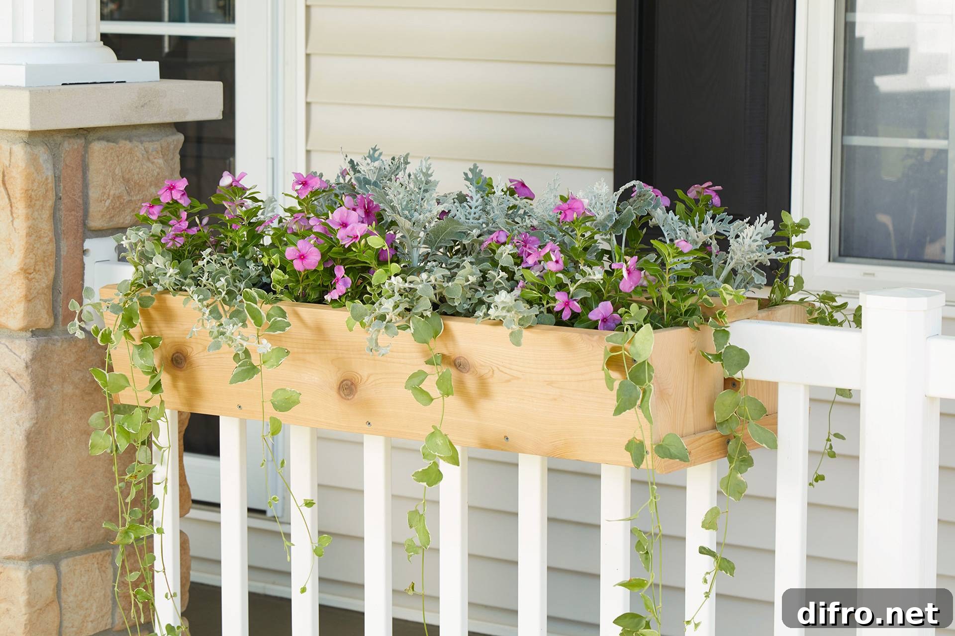 Planter in the railing