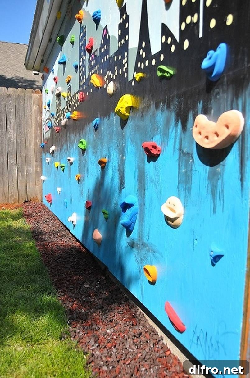 Wall climbing mural