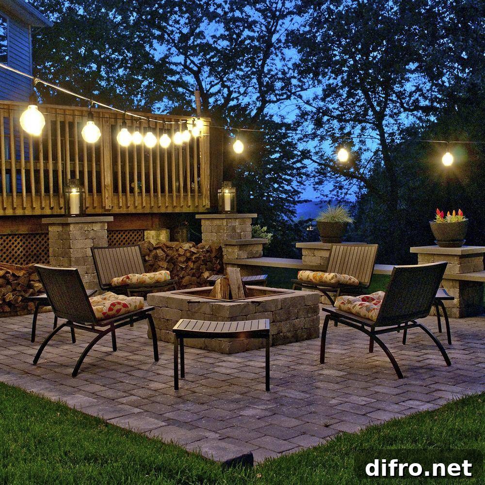 Mix and Match Bulbs Over Patio