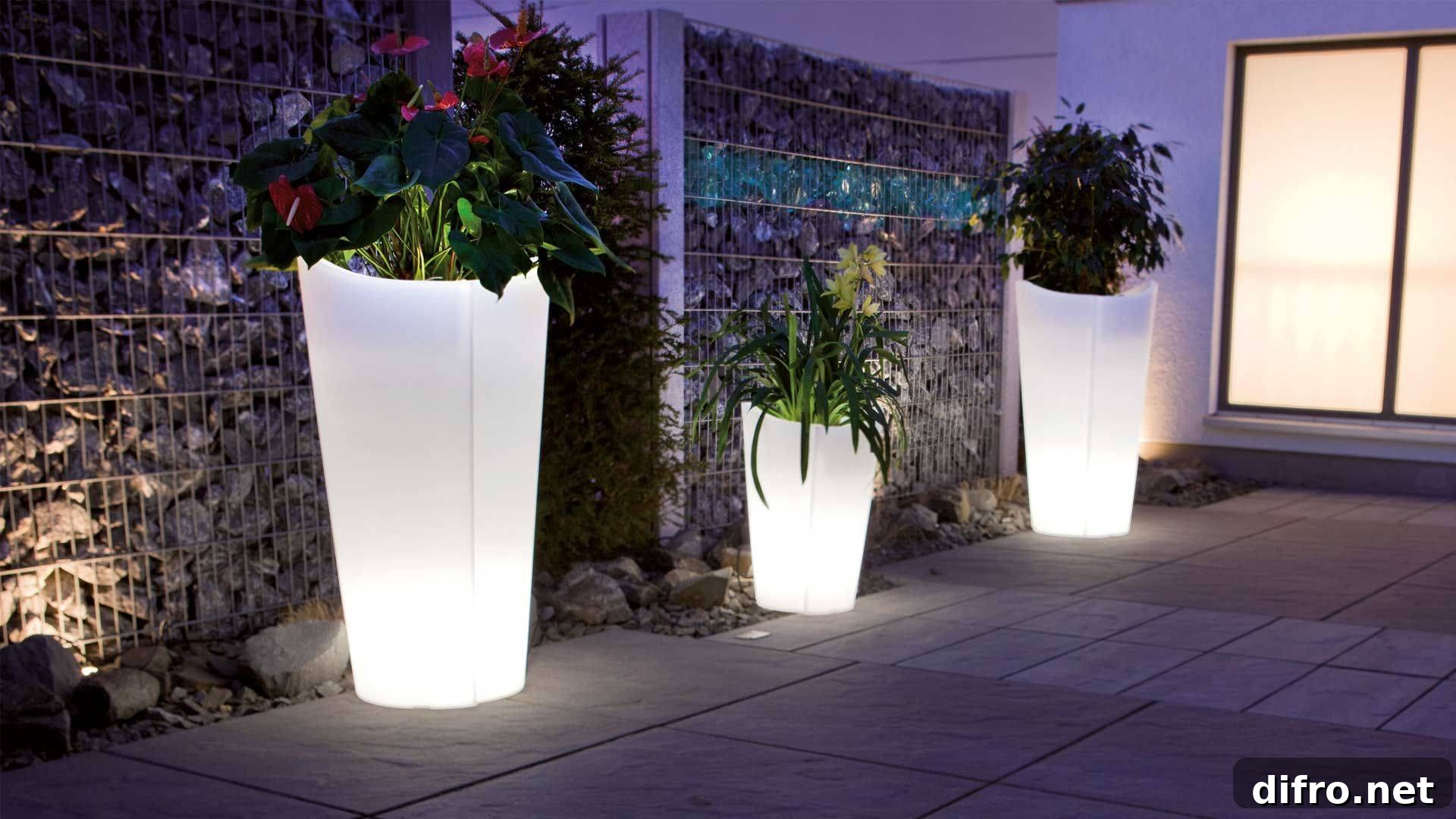 Lights up Flower Planters